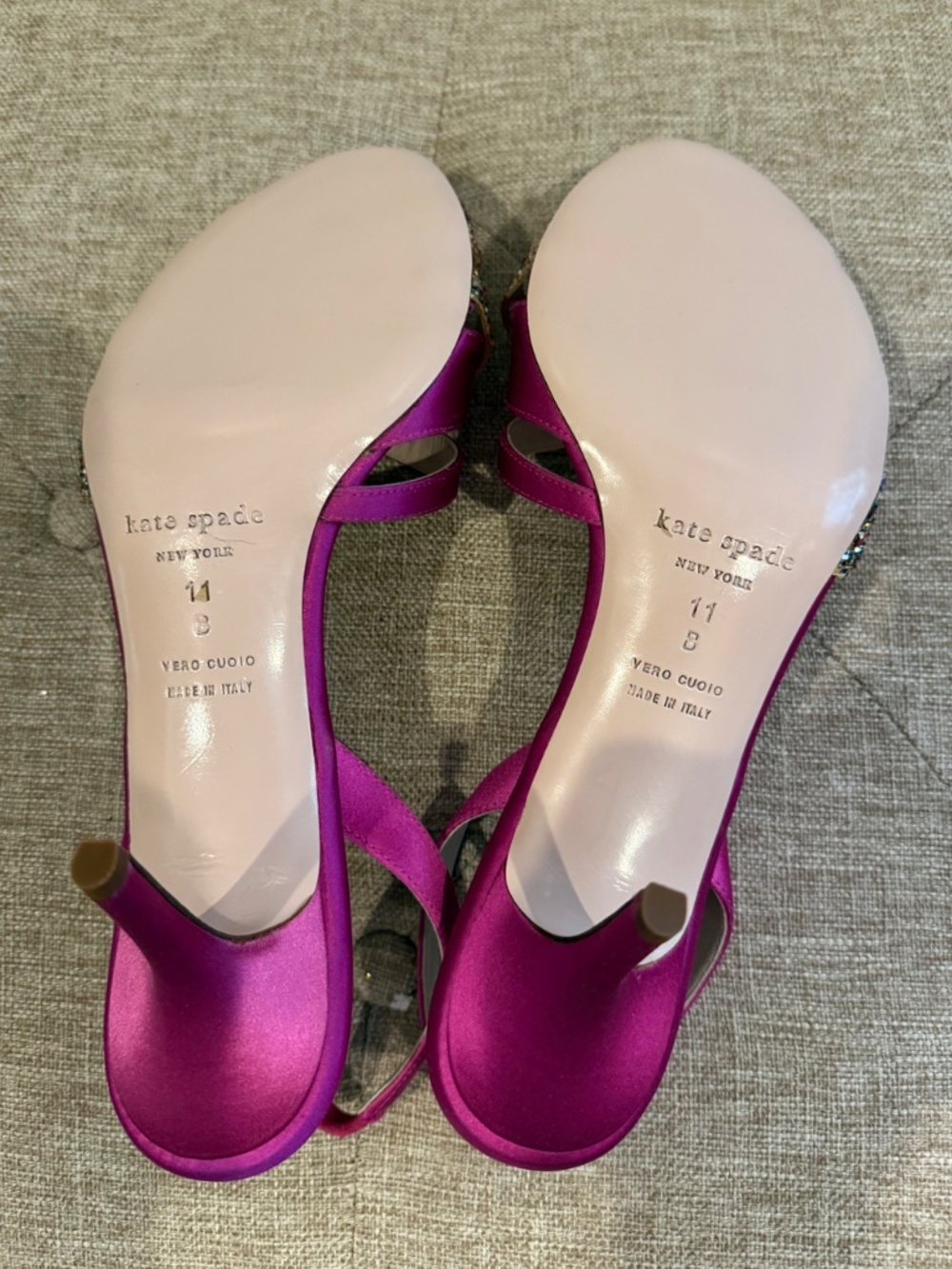 New Kate Spade Fushia / Glitter Sandals - Picture 2 of 8